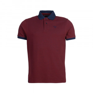 Barbour Sports Mix Polo Shirt — Dark Red