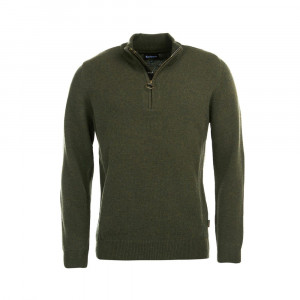 Barbour Holden Half Zip Sweater — Olive Marl