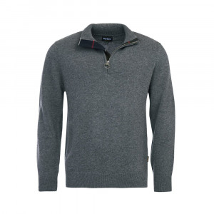 Barbour Holden Half Zip Sweater — Mid Grey Marl