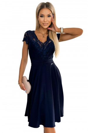 Dámské šaty 381-4 LINDA - NUMOCO tmavě modrá