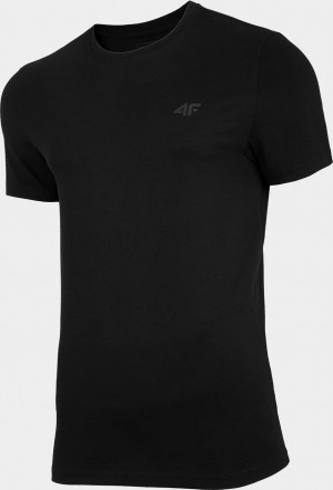 Pánské tričko 4F TSM003 černé deep black solid