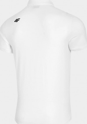 Pánské polo tričko 4F TSM007 bílé Bílá