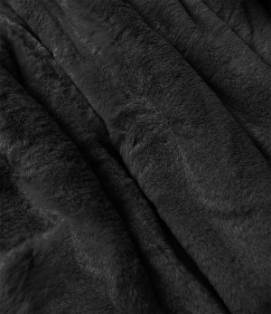 Teplá černá dámská oboustranná zimní bunda (W610BIG) černá