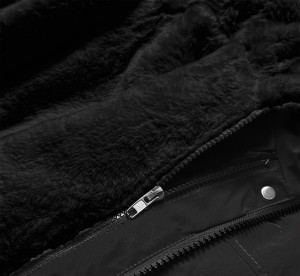 Teplá černá dámská zimní bunda (W629BIG) černá