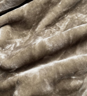 Béžová dámská zimní bunda s kožešinovou podšívkou (B550-46) béžová