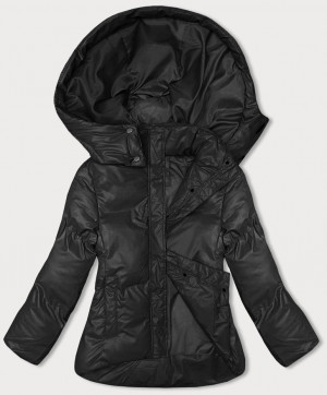 Volná černá dámská zimní bunda (5M3185-392) černá S (36)
