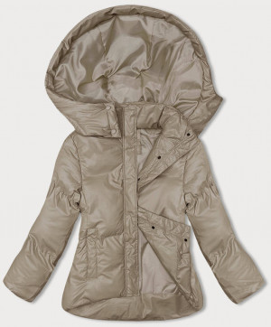 Volná béžová dámská zimní bunda (5M3185-62) Béžová S (36)