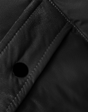 Dlouhá černá dámská zimní bunda s kapucí (5M3178-392) černá S (36)