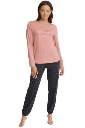 Dámské pyžamo 40936 Glam pink - HENDERSON vícebarevné