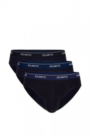 Atlantic 157 3-pak nie/gra/kob Pánské slipy S Mix