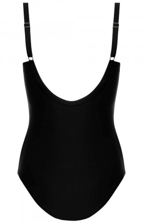 Dámské jednodílné plavky  926V 19  Fashion15 - SELF černá 4XL