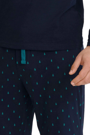 Pánské pyžamo 40965 Invert - HENDERSON tmavě modrá