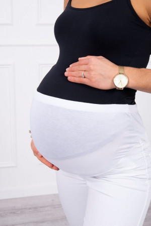 Dámské těhotenské džínové kalhoty 2671-1 Bílá - Kesi bílá