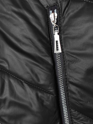 Černá dámská bunda s ozdobnou kapucí (B8215-1) černá