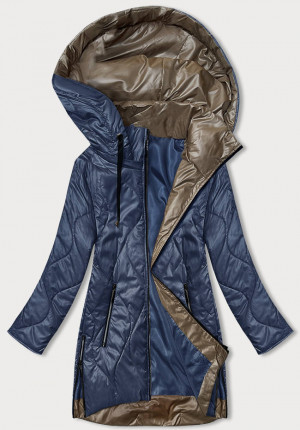 Modrá dámská bunda s odepínací kapucí (B8218-72) modrá