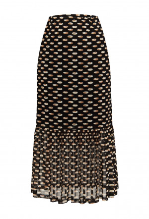 Monnari Midi sukně Vzorovaná midi sukně Multi Black