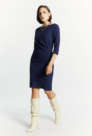 Monnari Mini šaty Šaty s proplétanou látkou námořnická modrá