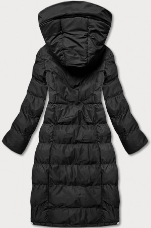 Delší černá dámská zimní bunda (5M736-392) černá S (36)