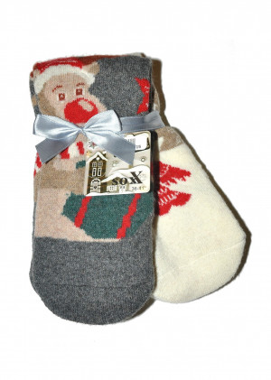 Dámské ponožky WiK 37894 Winter Wonder Land A'2 krémově šedá melanž 35-38