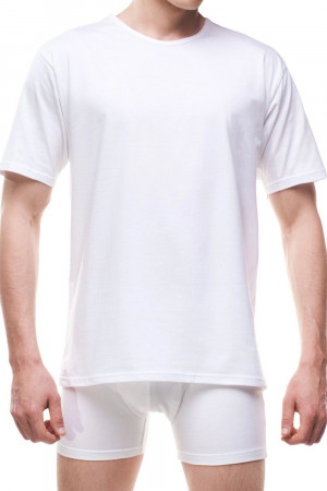 Pánské tričko 202 Authentic new plus white - CORNETTE bílá 4XL