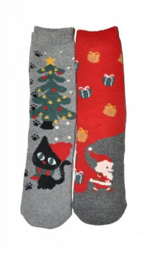 WiK 37895 A'2 Vánoční dámské ponožky 36-41 mix barva-mix vzor