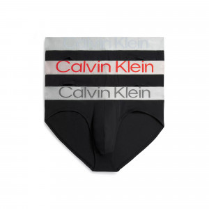 Pánské spodní prádlo HIP BRIEF 3PK 000NB3129AGTB - Calvin Klein