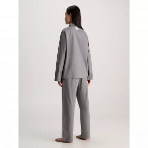 Spodní prádlo Dámské pyžamo L/S PANT SET 000QS7082EPA7 - Calvin Klein