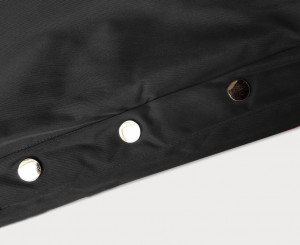 Černá dámská bunda parka s kožešinou (5M3180-392) černá S (36)