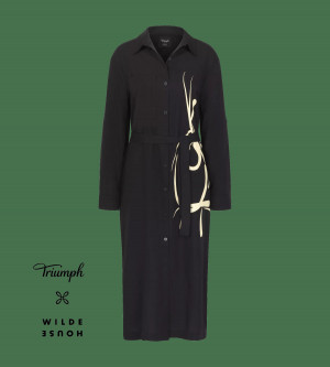Dámské šaty Thermal MyWear Maxi Dress - BLACK COMBINATION - černé M014 - TRIUMPH BLACK COMBINATION