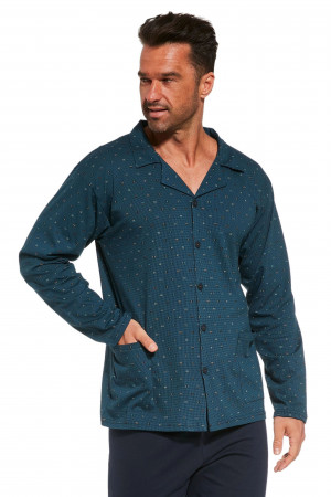 Pánské pyžamo 114/64 plus - CORNETTE tmavě modrá 3XL