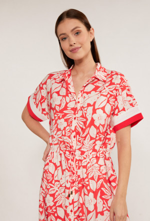 Monnari Maxi šaty Vzorované midi šaty s viskózou Multi Red