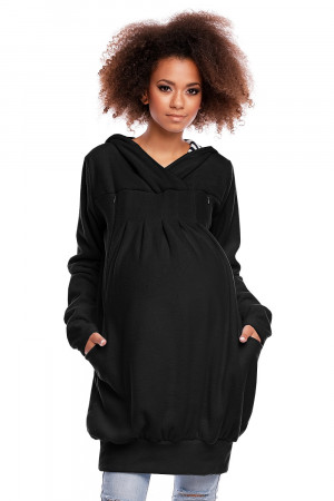 Dámská těhotenská mikina 1483 - PeeKaBoo  černá