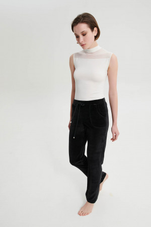 Vamp - Jednobarevné dámské kalhoty BLACK S 19300 - Vamp