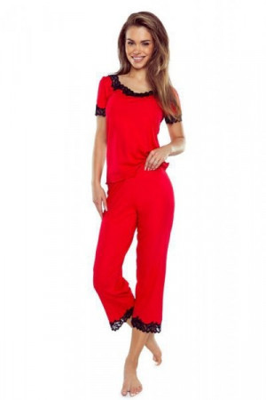 Eldar Aster červeno-černé Dámské pyžamo XL červená