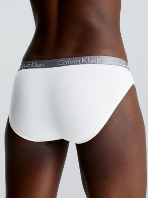 Dámské kalhotky QD3540E-100 bílé - Calvin Klein bílá