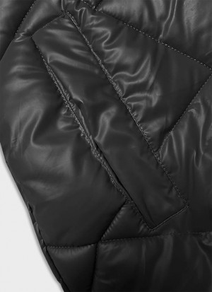 Černá dámská zimní prošívaná bunda (5M3189-392) černá S (36)