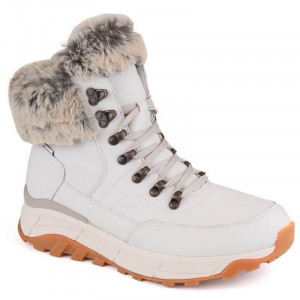 Kožené nepromokavé zateplené boty Rieker W RKR627B white