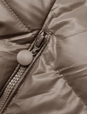 Dámská zimní bunda v barvě cappuccino (5M3139-84) béžová S (36)