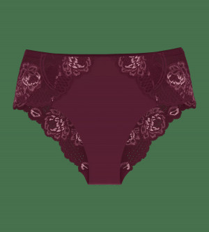 Dámské kalhotky Wild Peony Florale Maxi - CLARET - vínové 7291 - TRIUMPH claret
