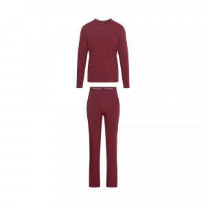 Spodní prádlo Pánské pyžamo L/S PANT SET 000NM2510EGEX - Calvin Klein