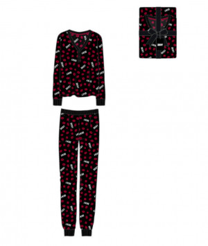 Dámské pyžamo YI2822684F 002 černá s potiskem - DKNY