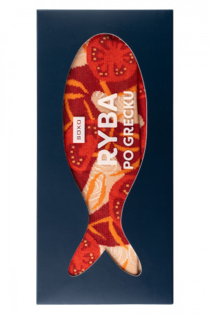Ponožky SOXO Ryba na řecký způsob 35-40 červená 35-40