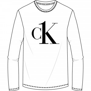 Spodní prádlo Pánská trička L/S CREW NECK 000NM2017E7UM - Calvin Klein