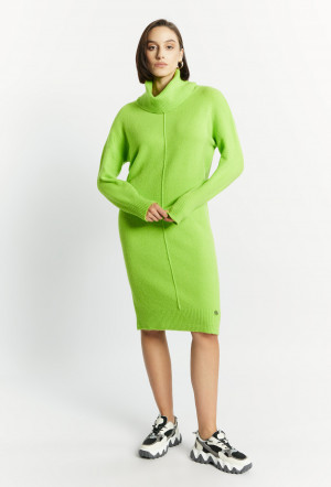 Monnari Šaty Dámský svetr Zelené šaty