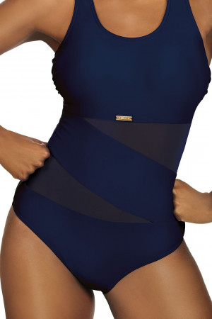 Jednodílné dámské plavky Self S 36 W Fashion Sport modrá XL-42