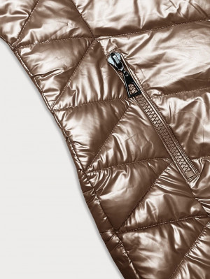 Prošívaná dámská zimní bunda J Style v karamelové barvě (16M9100-84) hnědá S (36)