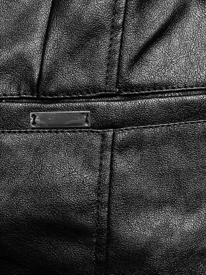 Krátká černá bunda z ekologické kůže J Style (11Z8110) černá S (36)