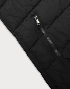 Černá dámská zimní bunda s kapucí J Style (16M9126-392) černá S (36)