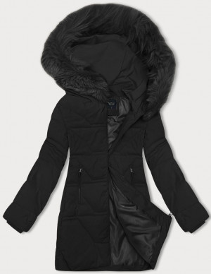 Černá dámská zimní bunda J Style s kapucí (16M9099-392) černá S (36)