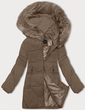Béžová dámská zimní bunda J Style s kapucí (16M9099-62) béžová S (36)